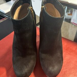 Michael kors black suede booties size 7.5